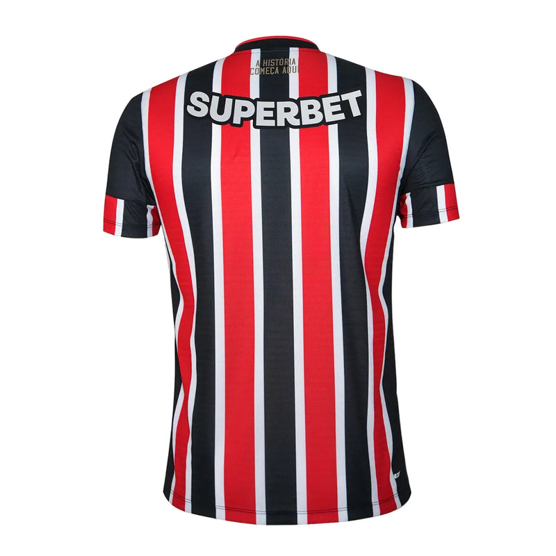 Camisa São Paulo Away 24/25 - Vermelha e Branca - C/ Patrocínio