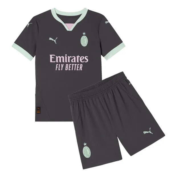 Conjunto Infantil Milan III 24/25 - Cinza