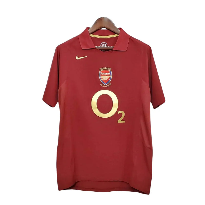 Camisa Arsenal Home 05/06 Retrô - Vinho