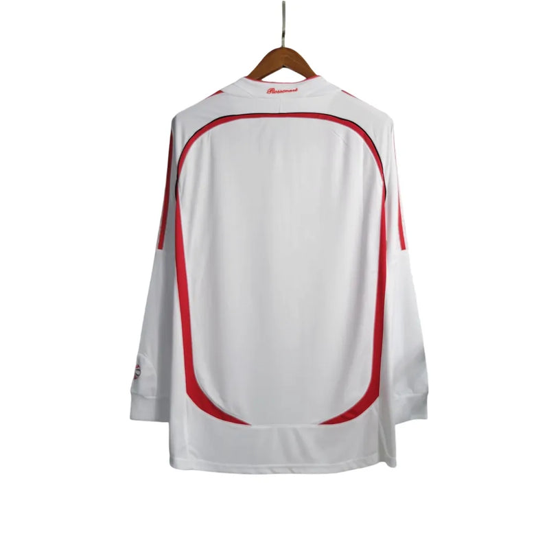 Camisa Milan Away 06/07 Retrô Manga Longa - Branca