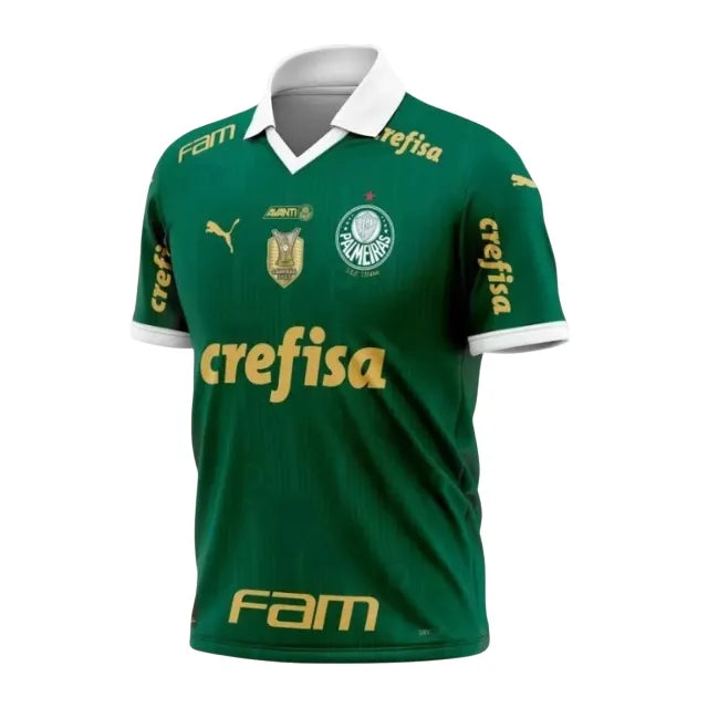 Camisa Palmeiras Home 24/25 - Verde - C/ Patrocínio + PATCH CAMPEÃO BRASILEIRÃO 2023