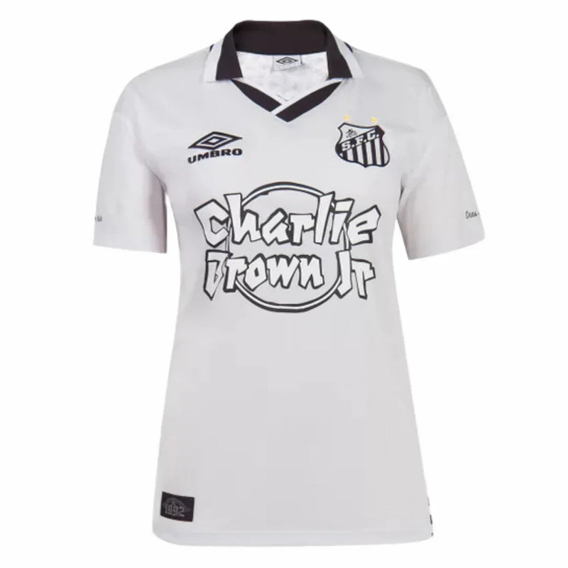 Camisa Santos Feminina Charlie Brown Jr. Dias de Glória - Branca