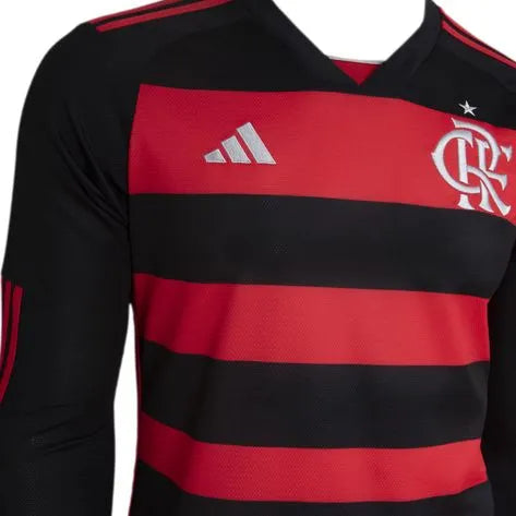 Camisa CRF Home 24/25 Manga Longa - Preta e Vermelha