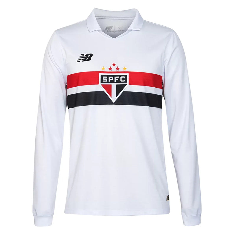 Camisa São Paulo Home 24/25 Manga Longa - Branca